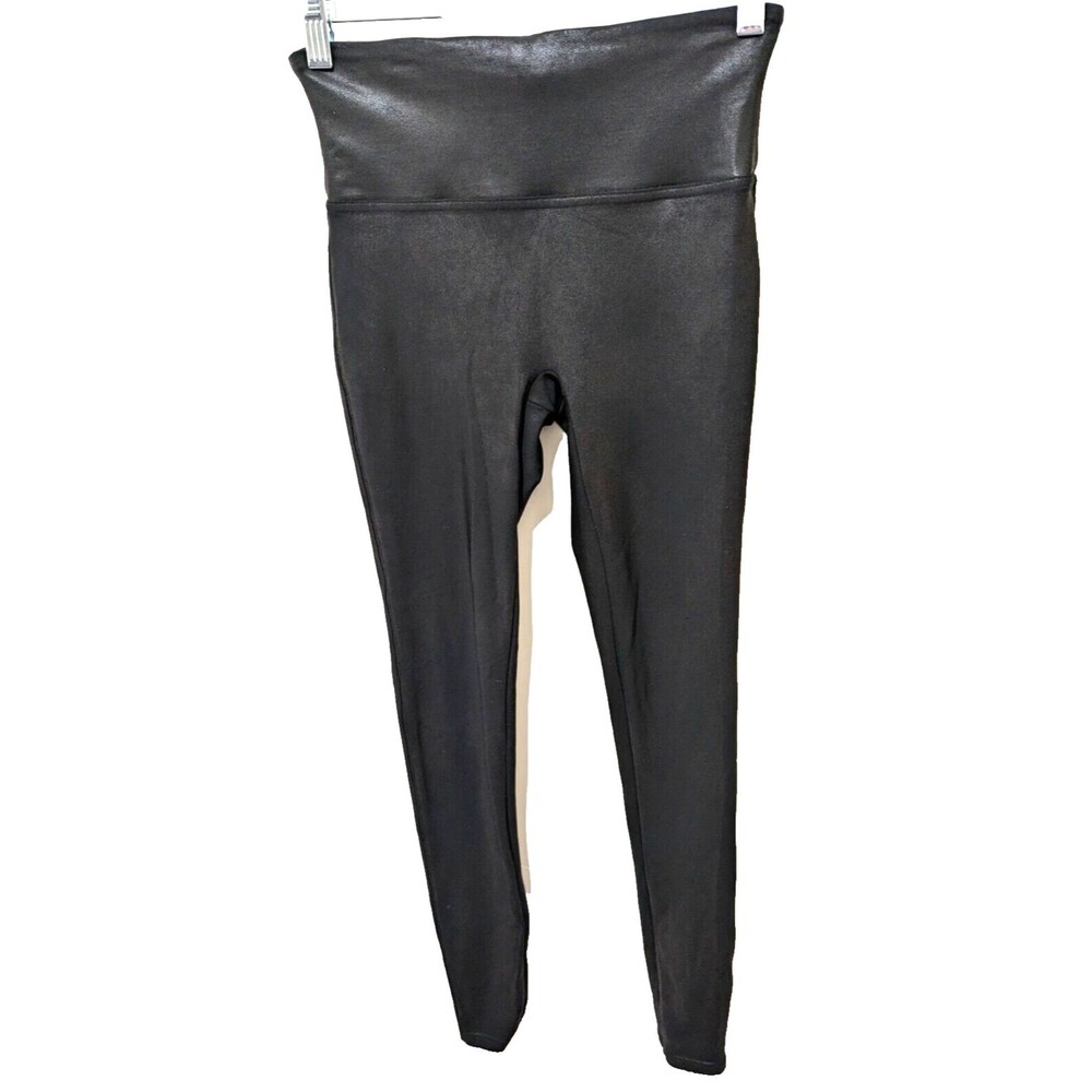 Spanx Leggings Pants S/P Black 87% Nylon 24% Spandex Shaping